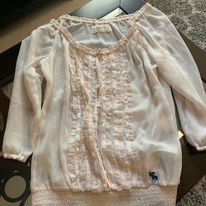 Sheer Abercrombie button up blouse